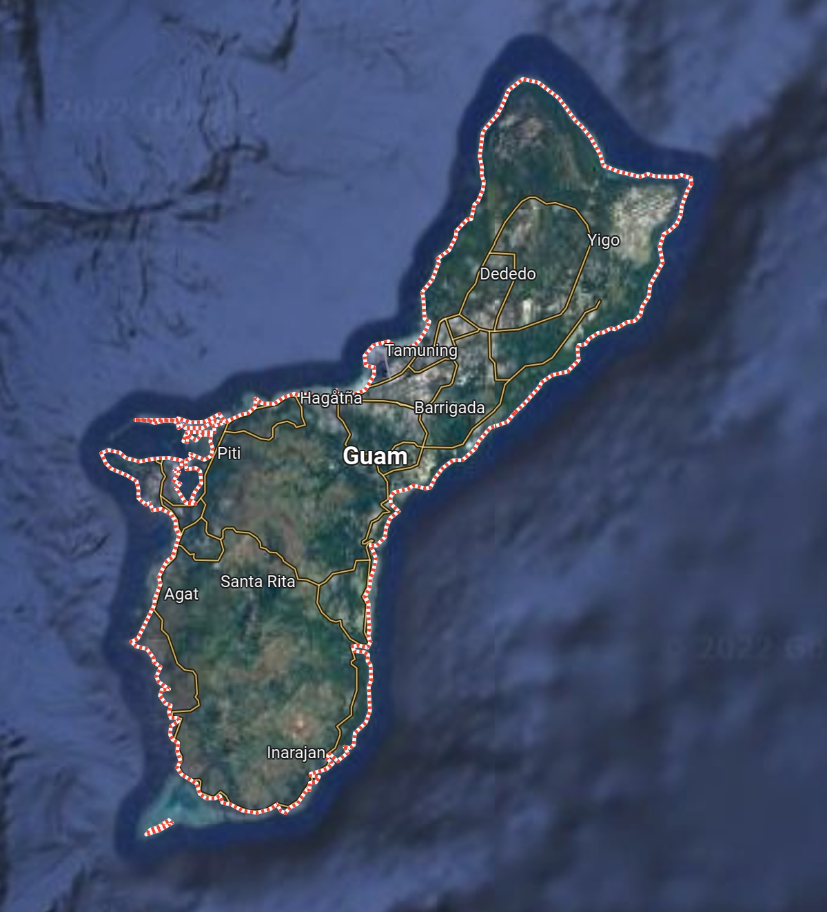 Land change in Guam from 2006 to 2020